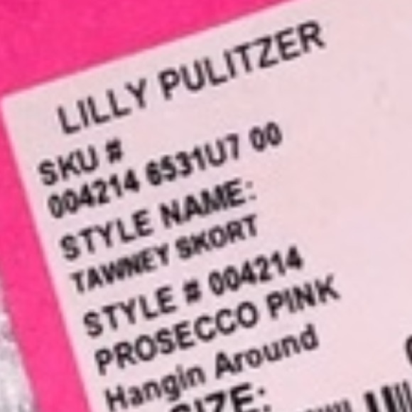 NWOT- Lilly Pulitzer Prosecco Pink Hanging Around Tawney Monkey Skort Size 6 - Picture 9 of 9